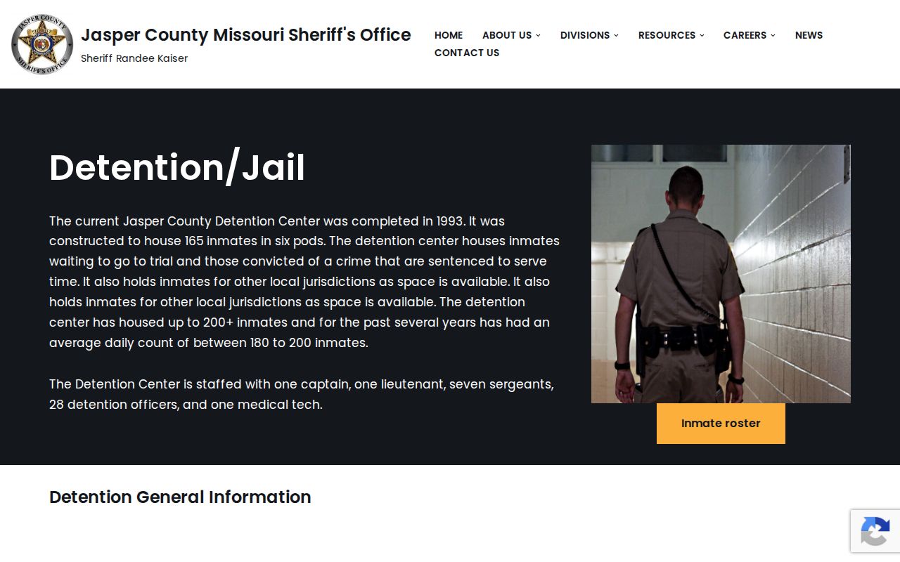Jasper County Detention Center official release search source